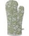 Kuhinjska rukavica s motivom cvijeća H&S - 18 x 32 cm, pamuk, zelena - 1t