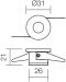 LED Svjetiljka za ugradnju Smarter - MT 117 70321, IP20, 1W, aluminij - 3t