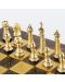 Luksuzni šah Manopoulos - Staunton, smeđi i zlatni, 44 x 44 cm - 5t