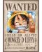 Metalni poster ABYstyle Animation: One Piece - Luffy Wanted Poster - 1t