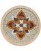 Mozaik Neptune Mosaic - Medaljon, s narančastim cvijetom - 1t