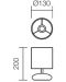 Stolna svjetiljka Smarter - Five 01-858, IP20, 240V, Е14, 1x28W, siva - 2t