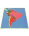 Slagalica Montessori Smart Baby - Karta Južne Amerike, 13 dijelova - 1t
