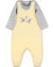 Pamučni kombinezon za bebe s majicom Sterntaler - Žuto pače, 50 cm, 0-2 mjeseca - 1t
