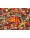Puzzle Cobble Hill od 1000 dijelova - Kolaži u vatreno crvenoj boji - 2t