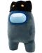 Plišana figura YuMe Games: Among Us - Black Crewmate with Cat Head Hat, 30 cm - 2t