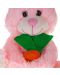 Plišani zeko Tea Toys - Benny, 28 cm, s mrkvom, roza - 3t