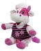 Plišana igračka Amek Toys - Ružičasta kravica s majicom, 25 сm - 1t