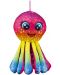 Plišana igračka Amek Toys -  Šarena hobotnica, ružičasta, 25 сm - 1t