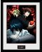 Plakat s okvirom GB eye Animation: Death Note - Light, L and Misa - 1t