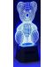 Prijenosni zvučnik Cellularline - LED Lights Bear, crni - 3t