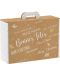 Poklon kutija Giftpack - Bonnes Fêtes, kraft i bijela, 34.2 x 25 x 11.5 cm - 1t