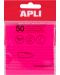 Prozirni samoljepljivi listići Apli - Ružičasti, 75 x 75 mm, 50 komada - 1t