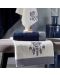 Obiteljski set ogrtača i ručnika TAC - Dream, 6 dijelova, 100% pamuk, bijelo/tamno plavo - 2t