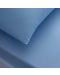 Set plahte s gumicom i jastučnice TAC - 100% pamuk P, za 100 x 200 cm, plava - 1t
