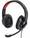 Slušalice s mikrofonom Hama - HS-USB400, crno/crvene - 1t