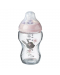 Staklena bočica Tommee Tippee - Closer to Nature, 250 ml, ružičasti zeko - 1t