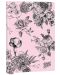 Rokovnik Victoria's Journals Florals - Rozi i crni, plastični omot, u redovima, 96 listova, A5 - 1t
