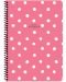 Školska bilježnica sa spiralom Keskin Color Polka Dot - A4, 80 listova, široki redovi, asortiman - 1t