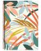 Školska bilježnica sa spiralom Keskin Color - Plume Flowers, А4, 80 listova, široki redovi, asortiman - 2t