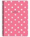 Školska bilježnica sa spiralom Keskin Color Polka Dot - B5, 80 listova, široki redovi, asortiman - 1t
