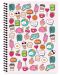 Školska bilježnica sa spiralom Keskin Color Sweet Fun - А4, 80 listova, mali kvadrati, asortiman - 1t