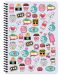 Školska bilježnica sa spiralom Keskin Color Sweet Fun - А4, 80 listova, mali kvadrati, asortiman - 4t